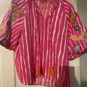 THML pink and white top size xl